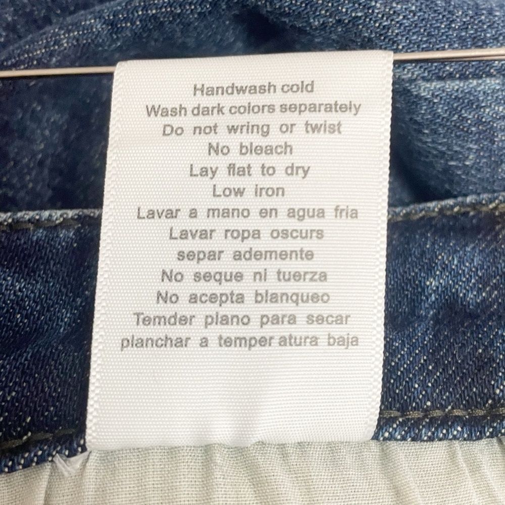 Judy Blue Buffalo Plaid Patch Midrise Cuffed Boyfriend Jeans Dark Wash Size 29 - Picture 14 of 15